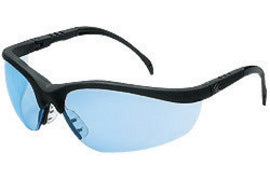 Crews Klondike® Black Safety Glasses With Blue Anti-Scratch Lens | CREKD113