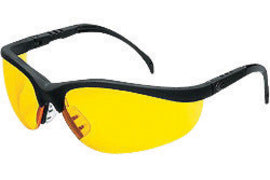 Crews Klondike® Black Safety Glasses With Amber Anti-Scratch Lens | CREKD114