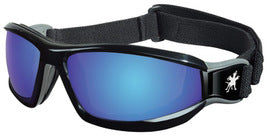 Crews Reaper™ Dust Impact Goggles With Black Foam Lined Frame And Blue Mirror Anti-Fog Hard Coat Lens | CRERP118B