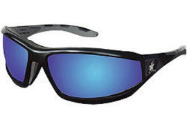 Crews Reaper™ Black Safety Glasses With Blue Diamond Mirror/Anti-Scratch Lens | CRERP218B