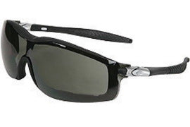Crews Rattler™ Black Safety Glasses With Gray Anti-Fog/Anti-Scratch Lens | CRERT112AF