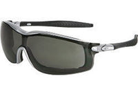 Crews® Rattler™ Safety Glasses With Silver Nylon Frame, Gray Polycarbonate Duramass® Anti-Fog Anti-Scratch Lens And Adjustable Head Band | CRERT122AF