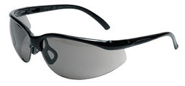 RADNOR™ Motion Black Safety Glasses With Gray Anti-Scratch/Anti-Fog Lens | RAD64051234