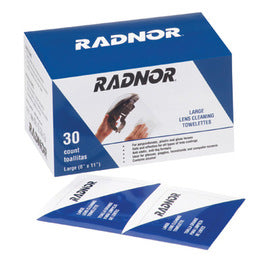 RADNOR™ Blue/White 8" X 11" Paper Pre-Moistened Lens Cleaning Wipes (30 Per Dispenser Box) | RAD64051460