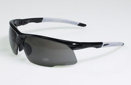 RADNOR™ QuartzSight™ Black Safety Glasses With Gray Anti-Scratch Lens | RAD64051544