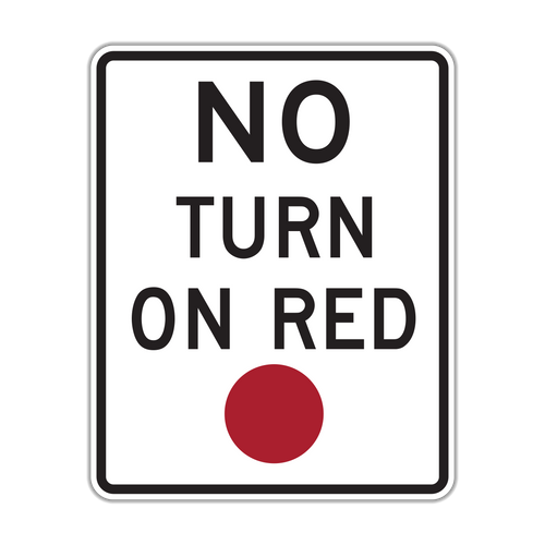 R10-11 - No Turn On Red Signs