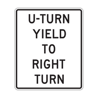 R10-16 - U-Turn Yield To Right Turn Signs