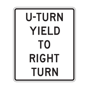 R10-16 - U-Turn Yield To Right Turn Signs
