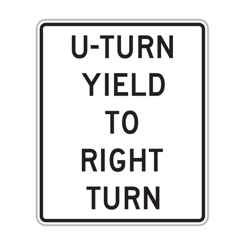 R10-16 - U-Turn Yield To Right Turn Signs