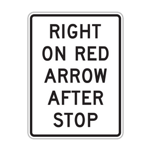 R10-17a - Right On Red Arrow After Stop Signs