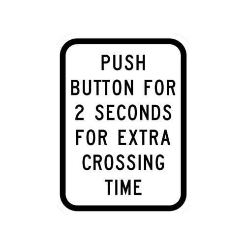 R10-32P - Push Button For 2 Seconds For Extra Crossing Time Signs