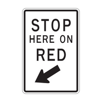 R10-6 - Stop Here On Red (Arrow) Signs