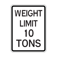 R12-1 - Weight Limit 10 Tons Signs