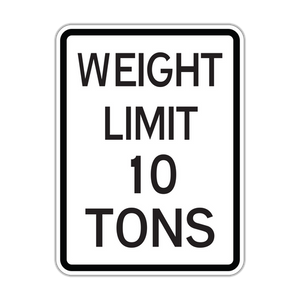 R12-1 - Weight Limit 10 Tons Signs