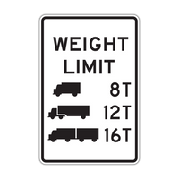 R12-5 - Weight Limit 8T 12T 16T Signs