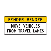 R16-4 - Fender Bender Move Vehicles From Travel Lanes Signs