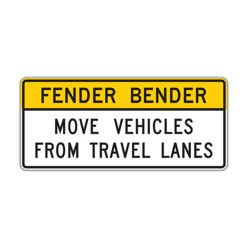 R16-4 - Fender Bender Move Vehicles From Travel Lanes Signs