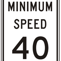 R2-4P - Minimum Speed 40 Signs