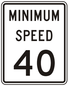 R2-4P - Minimum Speed 40 Signs