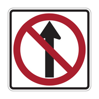 R3-27 - No Straight Through Signs