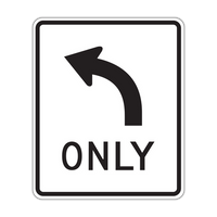 R3-5L - Left Arrow Only Signs