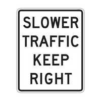 R4-3 - Slower Traffic Keep Right Signs