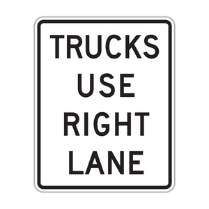 R4-5 - Trucks Use Right Lane Signs