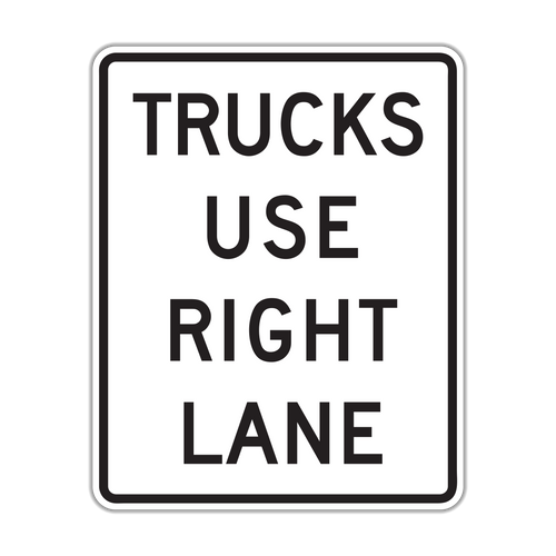 R4-5 - Trucks Use Right Lane Signs