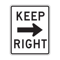 R4-7a - Keep Right Arrow Signs