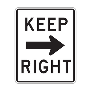 R4-7a - Keep Right Arrow Signs