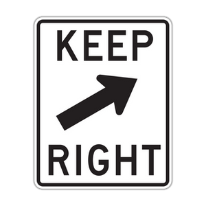 R4-7b - Keep Right Arrow Signs
