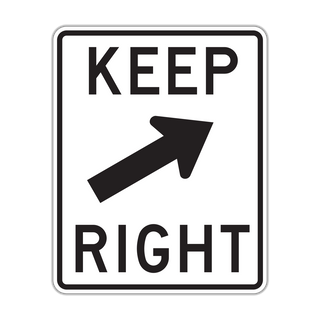 R4-7b - Keep Right Arrow Signs