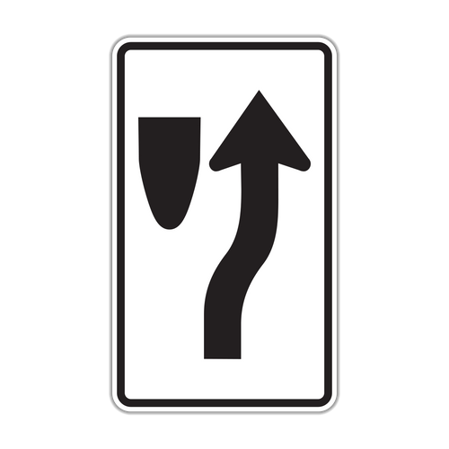R4-7c - Narrow Keep Right Signs