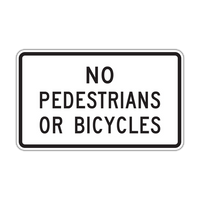 R5-10b - No Pedestrians Or Bicycles Signs
