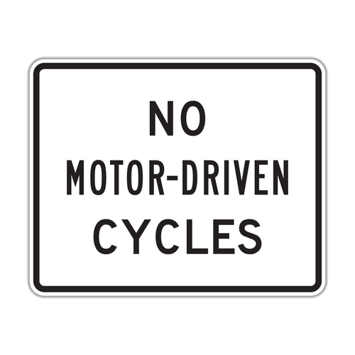 R5-8 - No Motor-Driven Cycles Signs