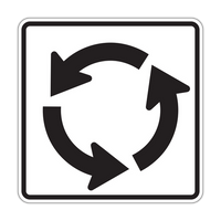 R6-5P - Roundabout Circulation Signs