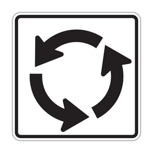R6-5P - Roundabout Circulation Signs