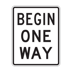 R6-6 - Begin One Way Signs
