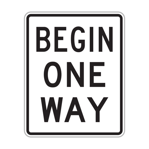 R6-6 - Begin One Way Signs