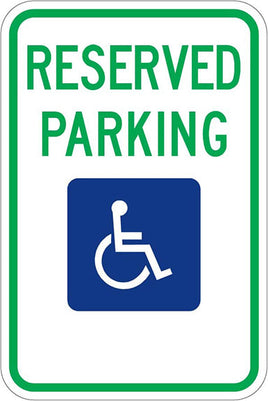 Reserved Handicap Parking Sign (Various States) - R7-8