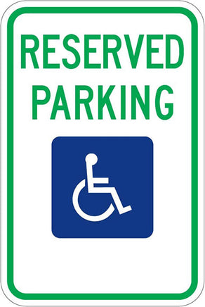 Reserved Handicap Parking Sign (Various States) - R7-8