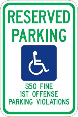 Alabama Handicap Parking Sign - R7-8al