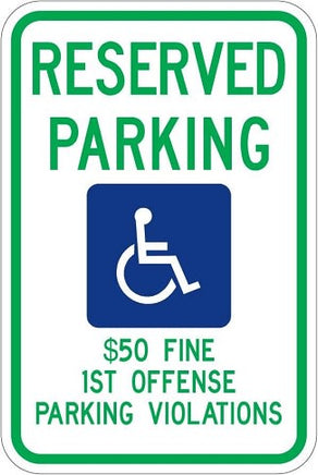 Alabama Handicap Parking Sign - R7-8al