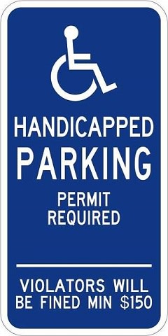 Connecticut Handicap Parking Sign - R7-8ct