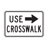 R9-3bP - Use Crosswalk With Arrows Signs