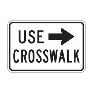 R9-3bP - Use Crosswalk With Arrows Signs