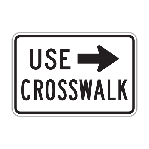 R9-3bP - Use Crosswalk With Arrows Signs