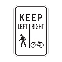 R9-7 - Keep Left Right (Pedestrian and Bicycle Symbol) Signs