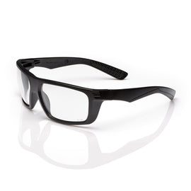 RADNOR™ Dynamo™ Black Safety Glasses With Clear Anti-Fog/Anti-Scratch Lens | RAD64051653
