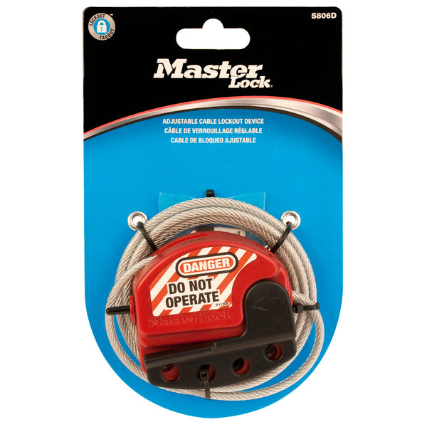 ADJ CABLE LOCKOUT IN DISPLAY PACK  6FT CABLE
